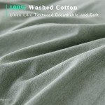 FANSTIVE Queen Size Cotton Bedding Set – Sage Green