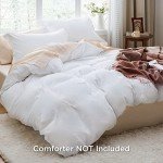 Bedsure Soft White Queen Duvet Cover Set