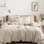 JELLYMONI 3-Piece Striped Cotton Bed Set