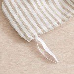 JELLYMONI 3-Piece Striped Cotton Bed Set