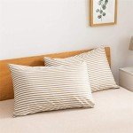 JELLYMONI 3-Piece Striped Cotton Bed Set