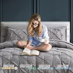 Queen White Pinch Pleat 8-Piece Comforter Set