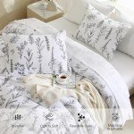 Floral White Queen Duvet Cover Bedding Set