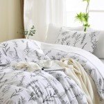 Floral White Queen Duvet Cover Bedding Set