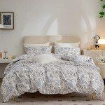 Floral Microfiber Bedding Set, Queen Size