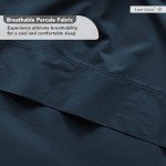 Lane Linen Cooling Cotton Queen Sheet Set - Blue
