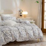 Floral Microfiber Bedding Set, Queen Size