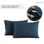 Lane Linen Cooling Cotton Queen Sheet Set - Blue