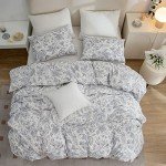Floral Microfiber Bedding Set, Queen Size