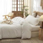 LIFETOWN 100% Cotton Lightweight Duvet Cover Set