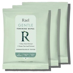 Rael Travel Size Flushable pH Feminine Wipes