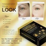 24K Gold Under Eye Masks - 20 Pairs