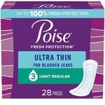 Poise Ultra Thin Light Absorbency Incontinence Pads - 28 Count