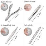 ZIZZON Rose Gold Nail Care Manicure Set