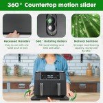 Bamboo Rolling Tray for Coffee Makers and Appliances