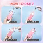 130dB Personal Safety Alarm Keychain with LED Light