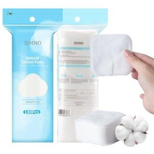 SHINO Biodegradable Cotton Pads for Sensitive Skin