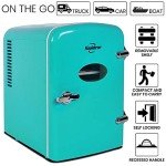 Koolatron Retro Mini 4L Portable Fridge - Aqua
