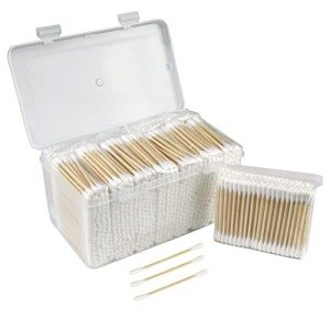 1000 Bamboo Cotton Swabs with Storage Box