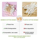 1000 Bamboo Cotton Swabs with Storage Box