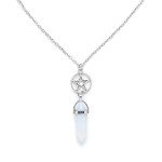 Trendy Star & Hexagonal Stone Pendant Necklace