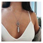 Trendy Star & Hexagonal Stone Pendant Necklace