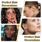 70 Pcs Gold Hair Jewelry and Braid Accessories
