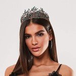 Vofler Green Queen Tiara for Women