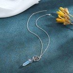 Trendy Star & Hexagonal Stone Pendant Necklace
