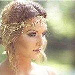Gold Rhinestone Hair Chain for Weddings and Proms