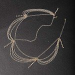 Gold Rhinestone Hair Chain for Weddings and Proms