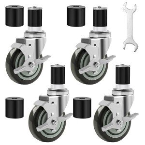 4" Prep Table Wheels with Side Brake - Set of 4