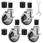 4" Prep Table Wheels with Side Brake - Set of 4