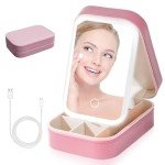LED Makeup Bag with Adjustable Mirror Light