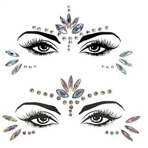 Mermaid Face Gems Stickers for Makeup and Fun