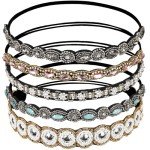5pcs Rhinestone Beaded Hairbands for Women