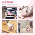 LED Makeup Bag with Adjustable Mirror Light