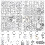 259 Pcs Silver Hair Jewelry and Accessories Set