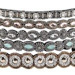 5pcs Rhinestone Beaded Hairbands for Women