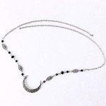 Bohemian Silver Crescent Moon Head Chain for Women
