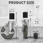 4" Prep Table Wheels with Side Brake - Set of 4