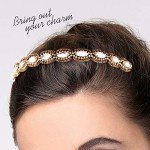 5pcs Rhinestone Beaded Hairbands for Women