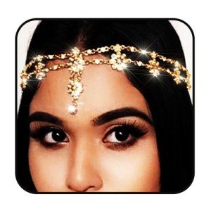 Gold Crystal Flower Headband for Women