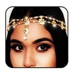 Gold Crystal Flower Headband for Women