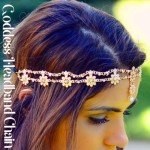 Gold Crystal Flower Headband for Women