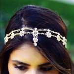Gold Crystal Flower Headband for Women