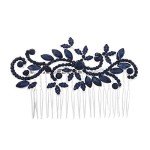 Elegant Blue Rhinestone Bridal Hair Comb