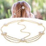 Vintage Gold Head Chain for Girls and Women