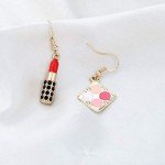 3D Lipstick Earrings for Makeup Lovers