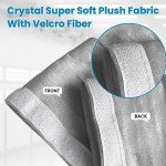 4-Pack Refrigerator Door Handle Covers - Silver Plush